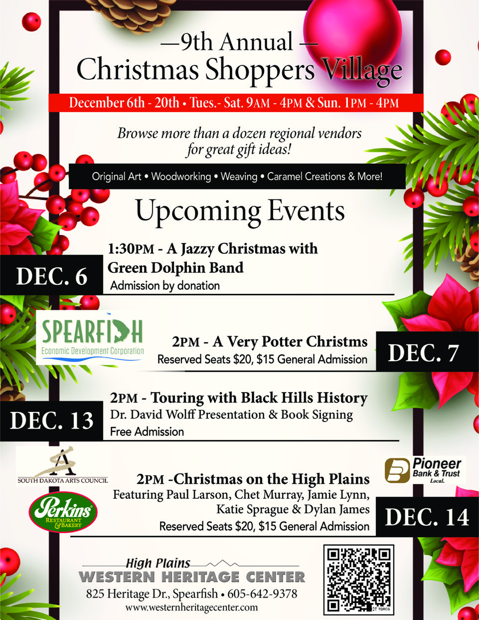 December 2025 Flier for Events