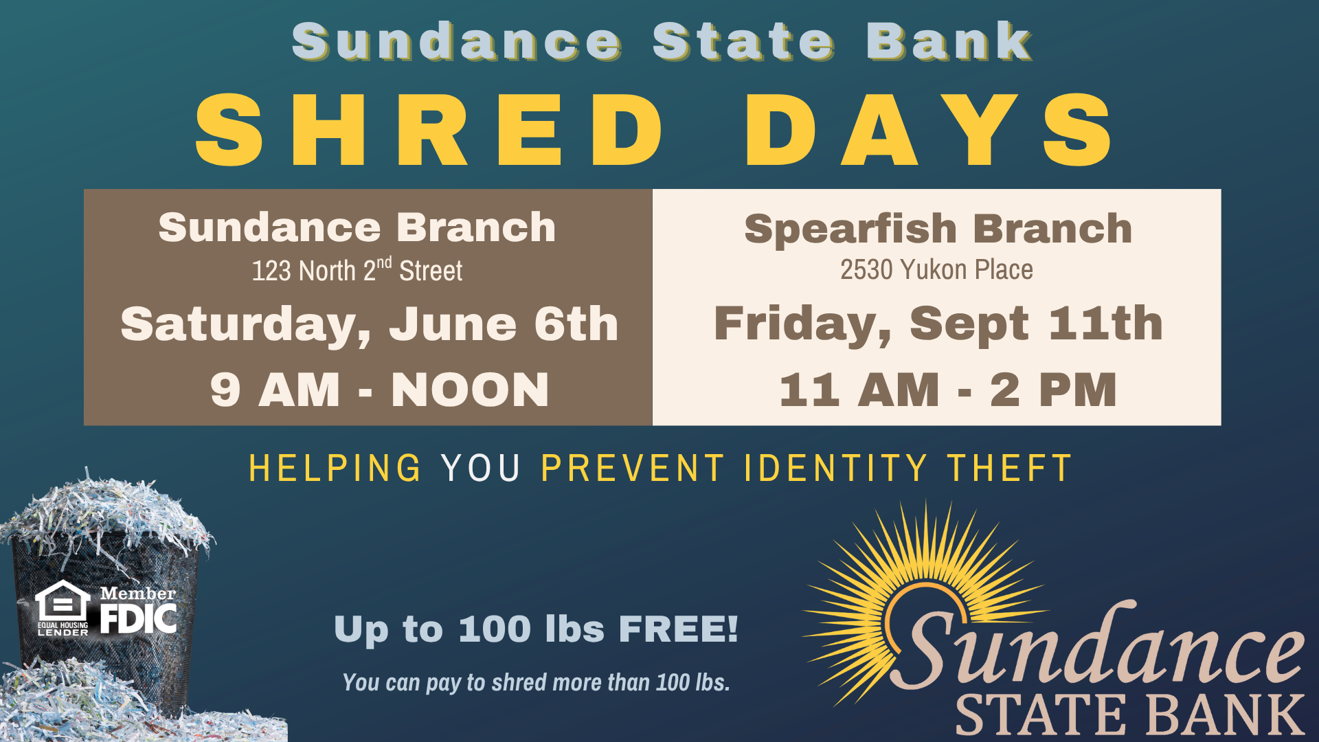 Shred Day June 7th TVs